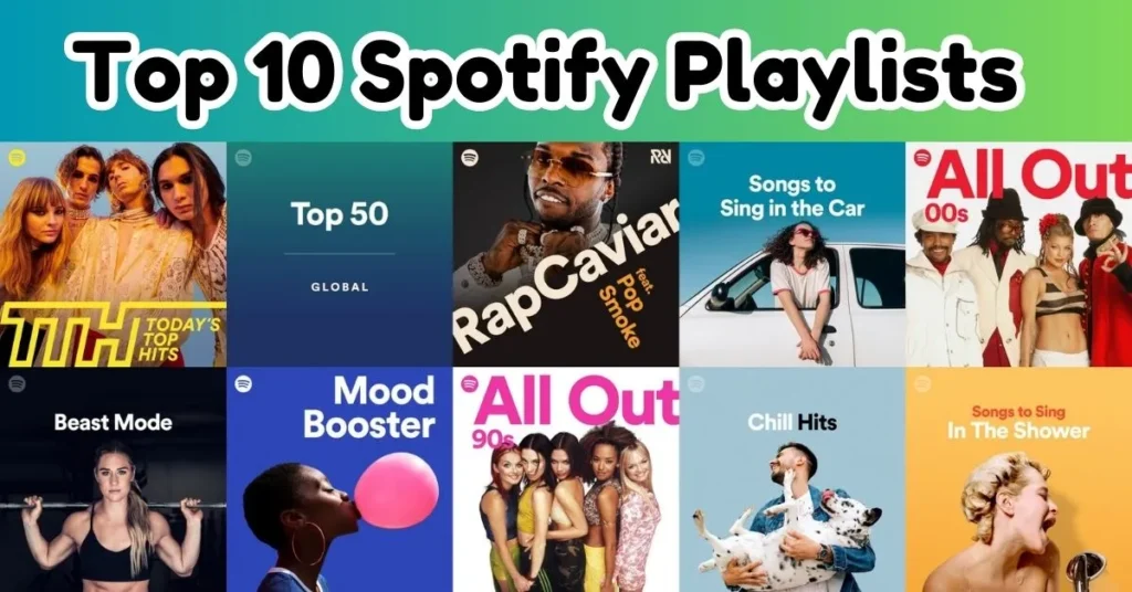 top 10 spotify playlists, top played spotify playlists, spotify new playlists, spotify trending playlists, spotify most followed playlists